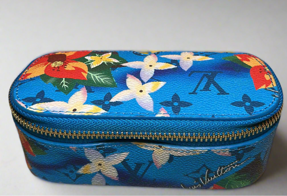 LV Blue Sunglass Pouch