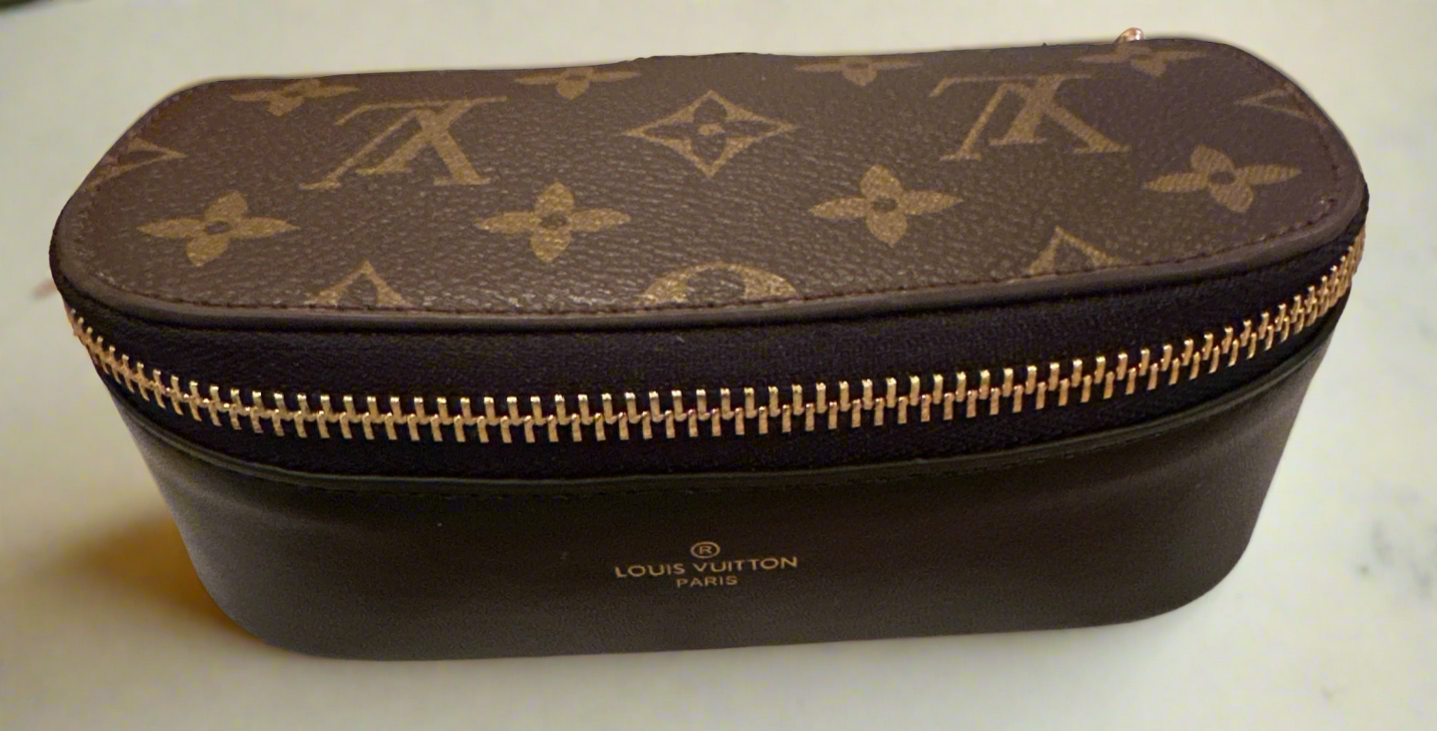 LV Brown Mono Sunglass Pouch