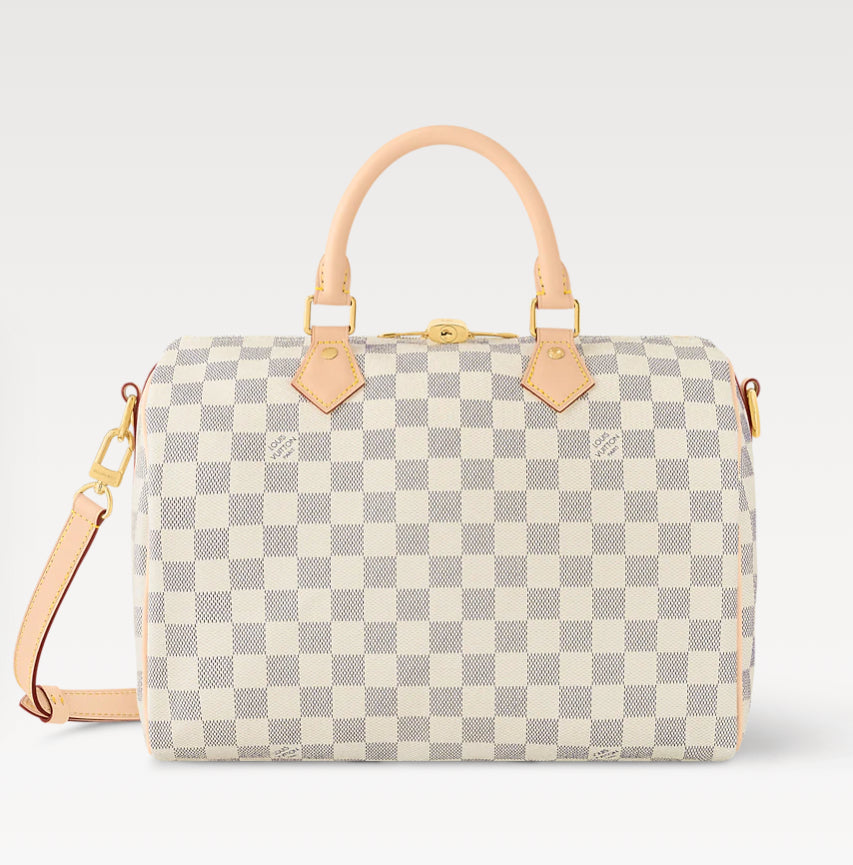LV Speedy Bandouliere 30 Damier Azur