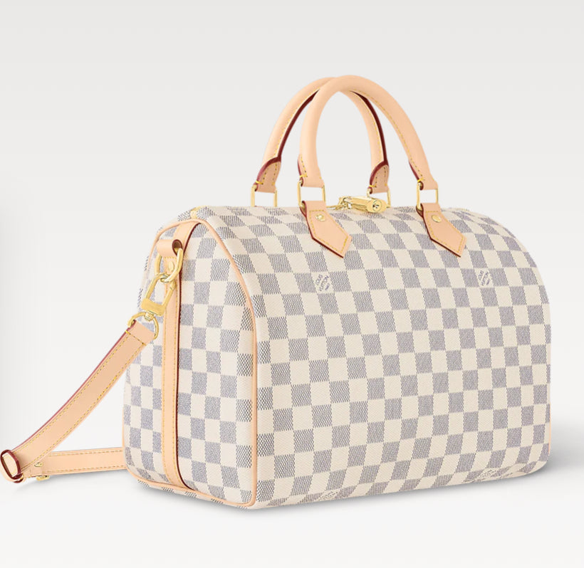 LV Speedy Bandouliere 30 Damier Azur