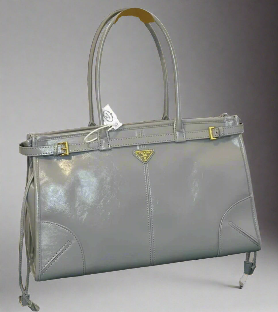 P Pewter Large Handbag