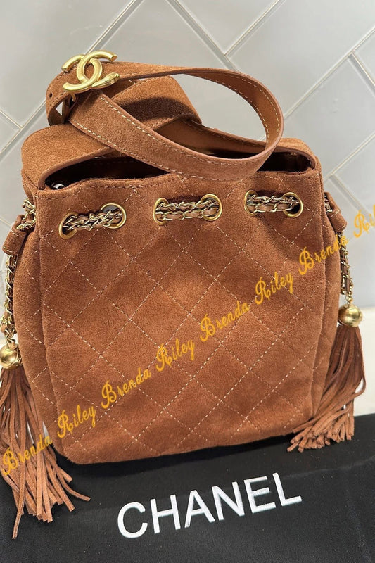 Brown Suede Handbag